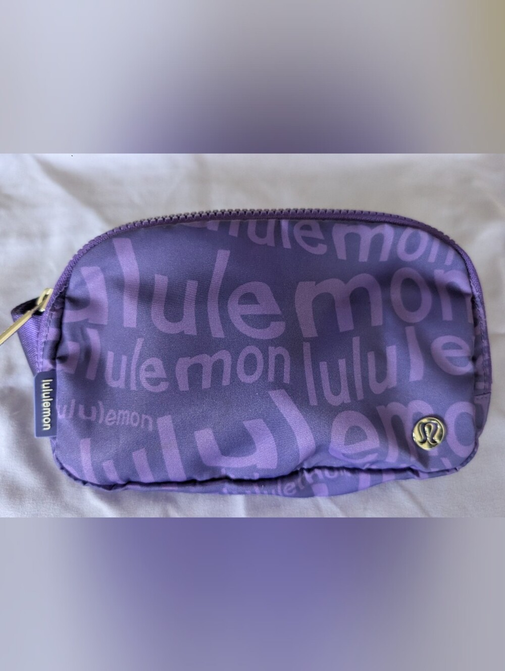 lululemon athletica Purple Logo Zip Pouch